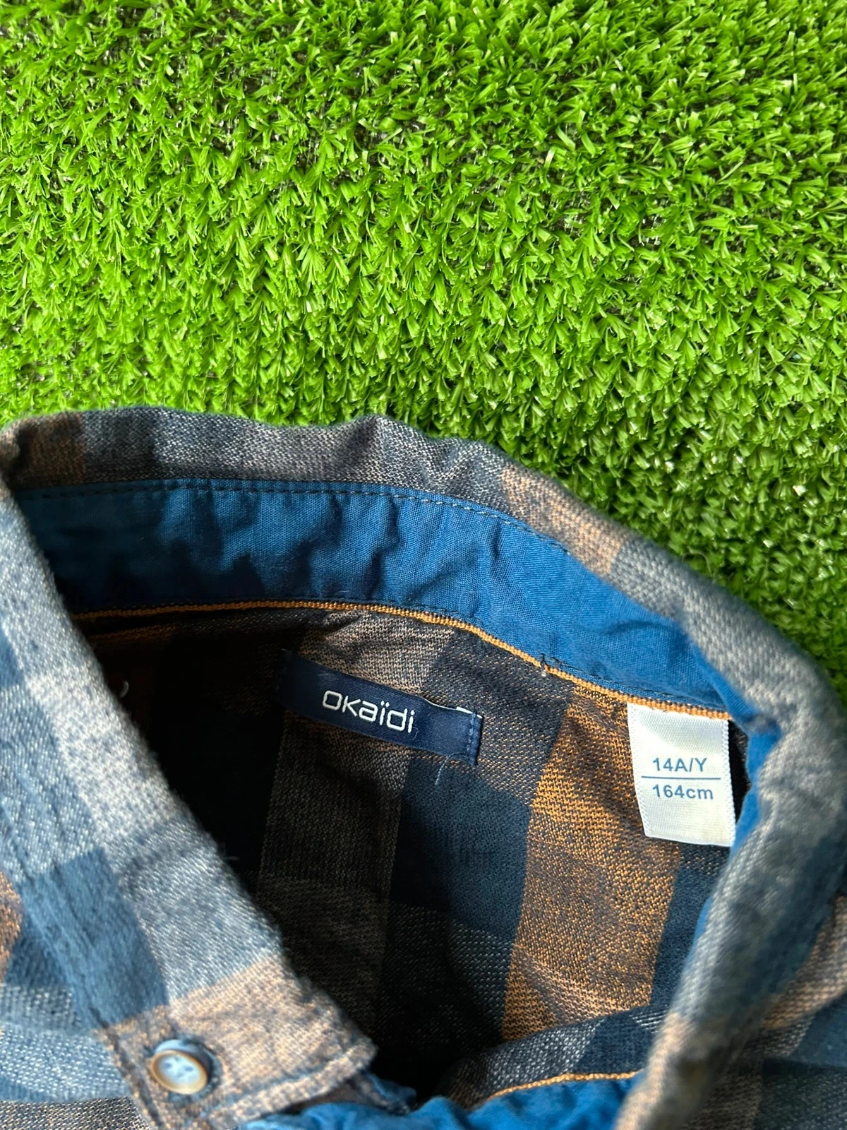 Camisa quadriculada okaidi crianças 14 anos – photo 6